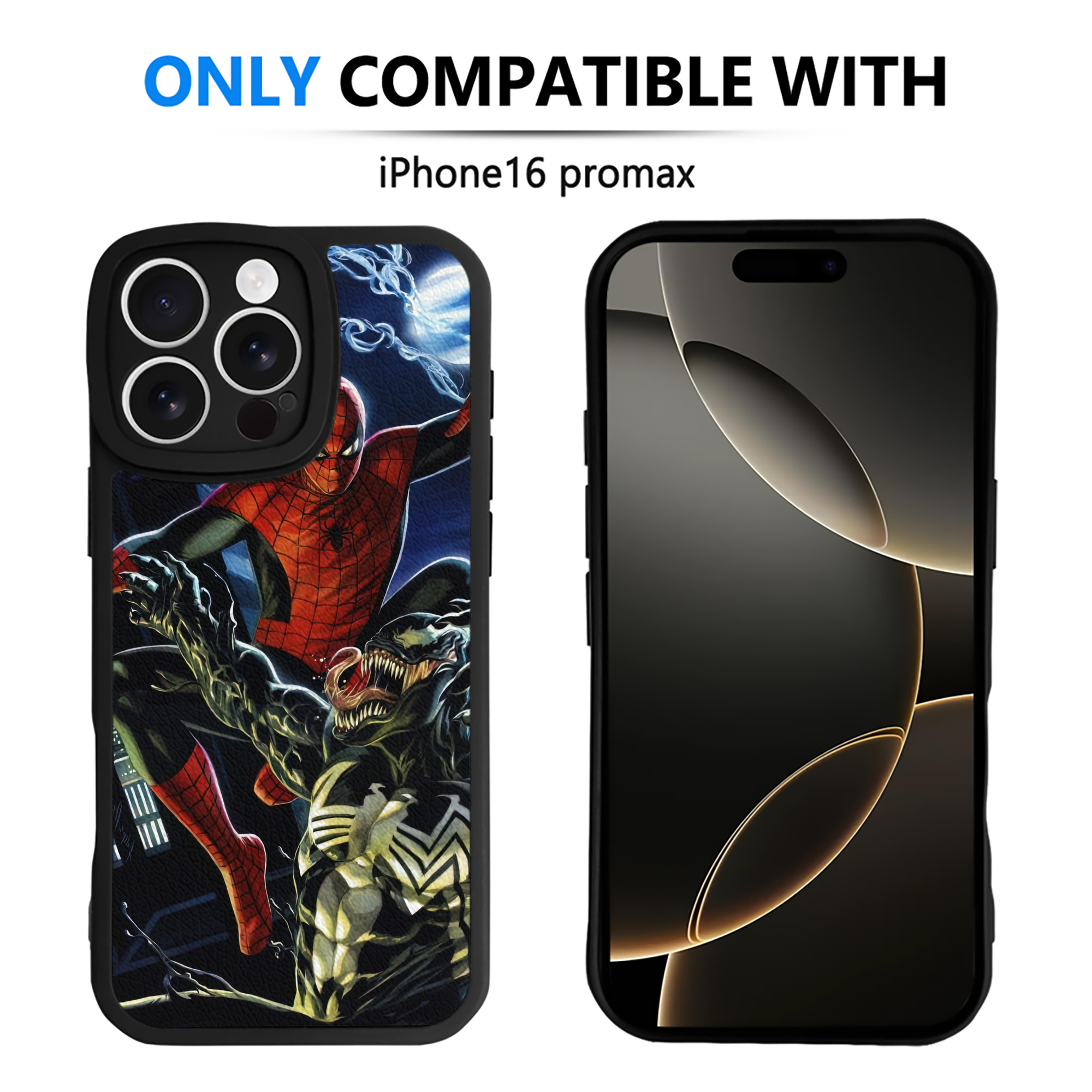 （画像用） Spider Man スパイダーマン 【iPhone 16シリーズ対応】シリコンスマホケース（レザー調） 材質：シリコン